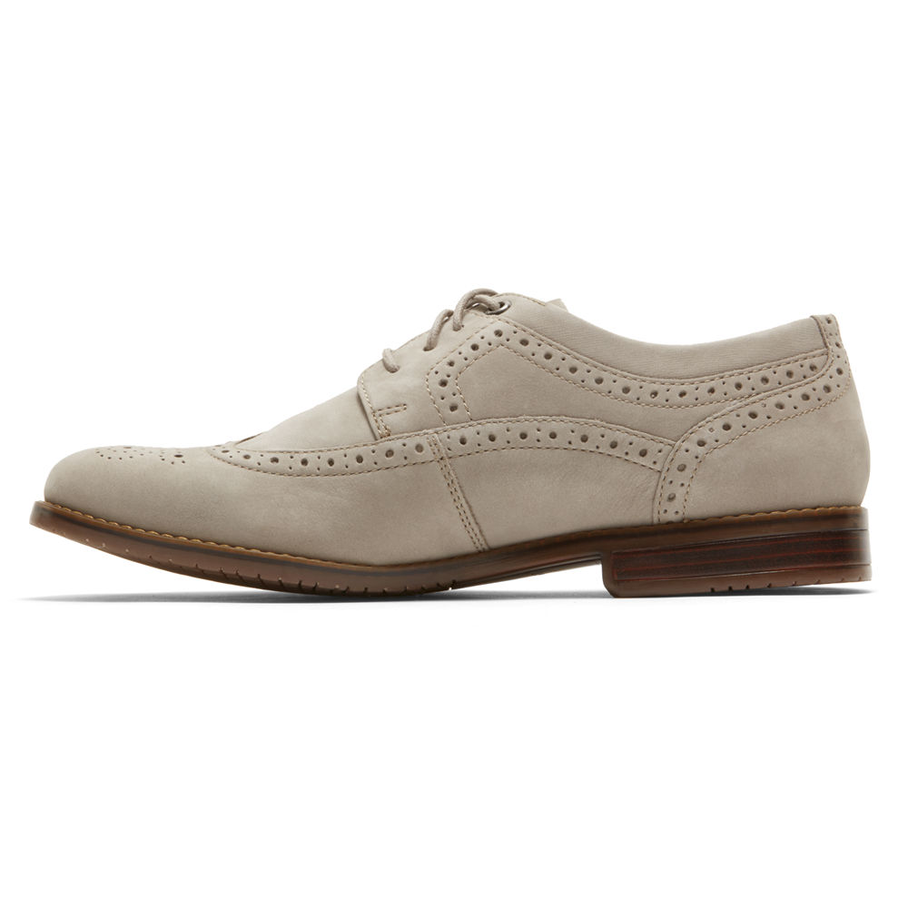 Rockport Oxfords For Mens Grey - Style Purpose 3 Wingtip - CQ9571026